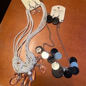 Necklace’s and earrings sets get two for the price of one!